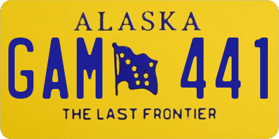 AK license plate GAM441