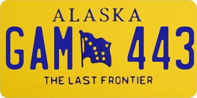 AK license plate GAM443