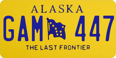 AK license plate GAM447