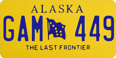 AK license plate GAM449