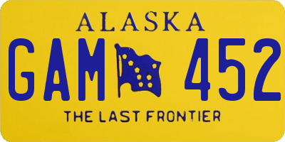 AK license plate GAM452