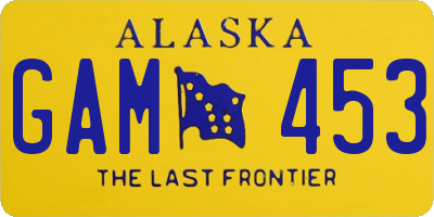 AK license plate GAM453