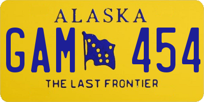 AK license plate GAM454