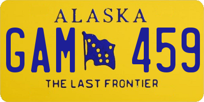 AK license plate GAM459