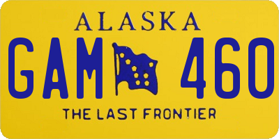 AK license plate GAM460