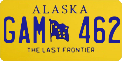 AK license plate GAM462