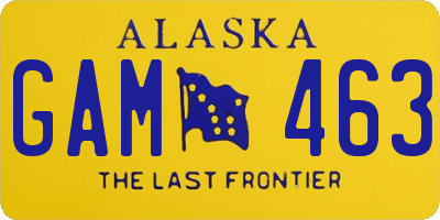 AK license plate GAM463
