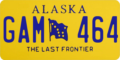 AK license plate GAM464