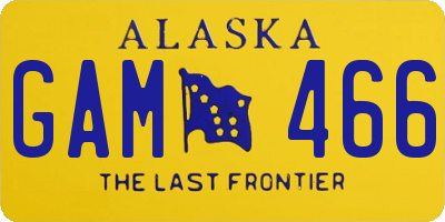 AK license plate GAM466
