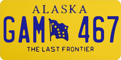 AK license plate GAM467