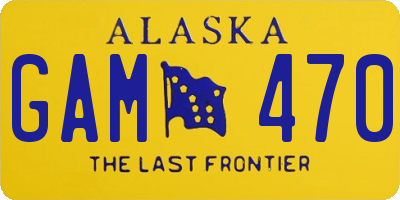 AK license plate GAM470