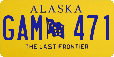 AK license plate GAM471