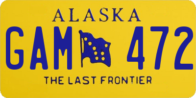 AK license plate GAM472