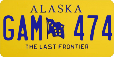 AK license plate GAM474