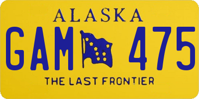 AK license plate GAM475