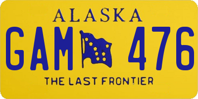 AK license plate GAM476