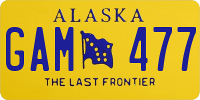 AK license plate GAM477