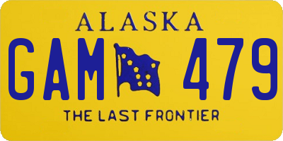 AK license plate GAM479