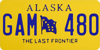 AK license plate GAM480