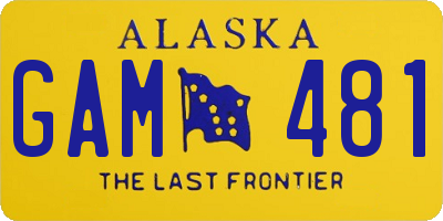 AK license plate GAM481