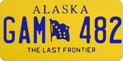 AK license plate GAM482