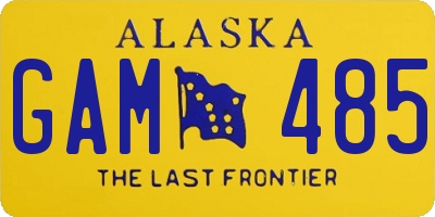 AK license plate GAM485