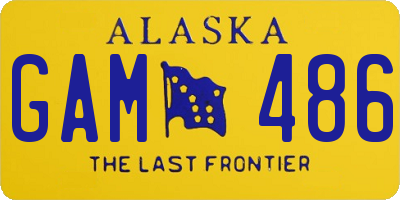 AK license plate GAM486
