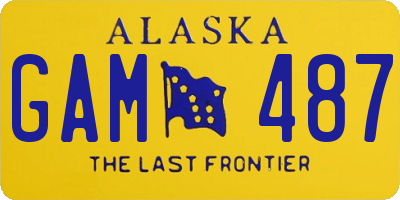 AK license plate GAM487