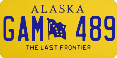 AK license plate GAM489