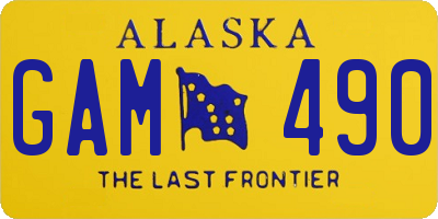 AK license plate GAM490