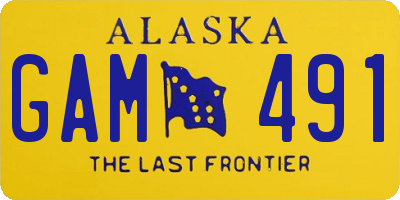 AK license plate GAM491