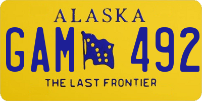 AK license plate GAM492