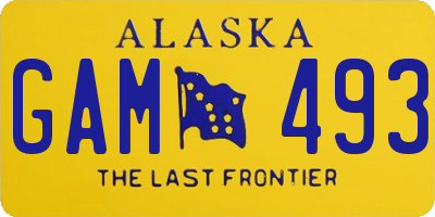 AK license plate GAM493
