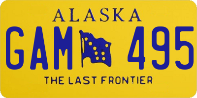 AK license plate GAM495