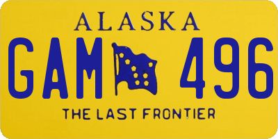 AK license plate GAM496