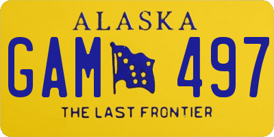 AK license plate GAM497