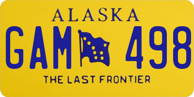 AK license plate GAM498