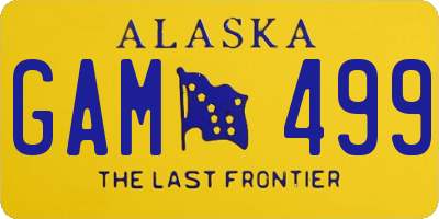 AK license plate GAM499