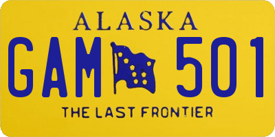 AK license plate GAM501