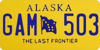AK license plate GAM503