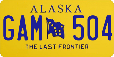 AK license plate GAM504