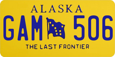 AK license plate GAM506