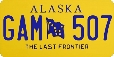 AK license plate GAM507