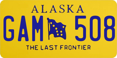 AK license plate GAM508