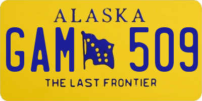 AK license plate GAM509