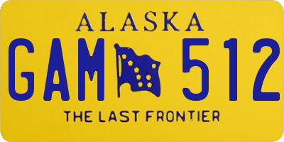 AK license plate GAM512
