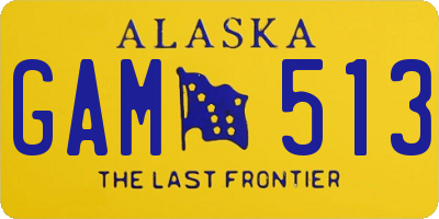 AK license plate GAM513