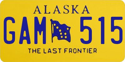 AK license plate GAM515
