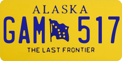 AK license plate GAM517