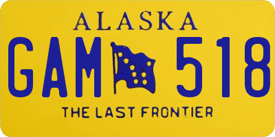 AK license plate GAM518